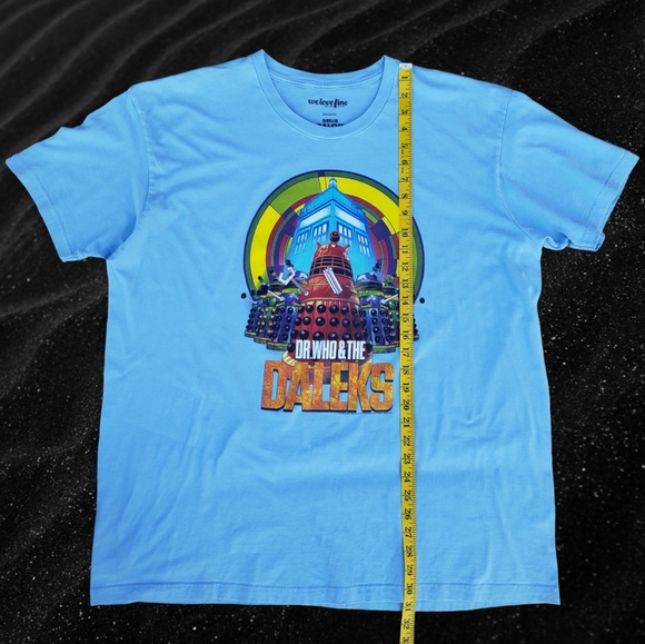 Dr Who & the Daleks Lt. Blue Tee - Picture 4 of 5